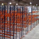 Pallet - Black Frame with Orange Beam, Pallet Support Bar and Crash Barrier (RAL 2001)